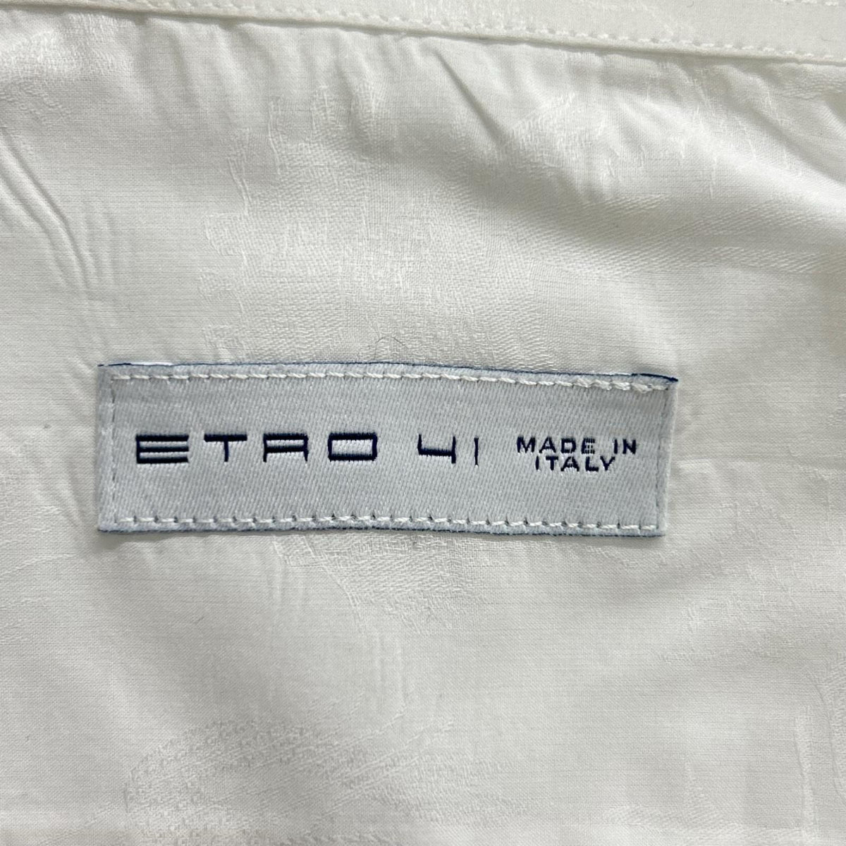 ETRO エトロ 171-1K528-6137 ホワイト コットン 総柄 半袖シャツ トップス