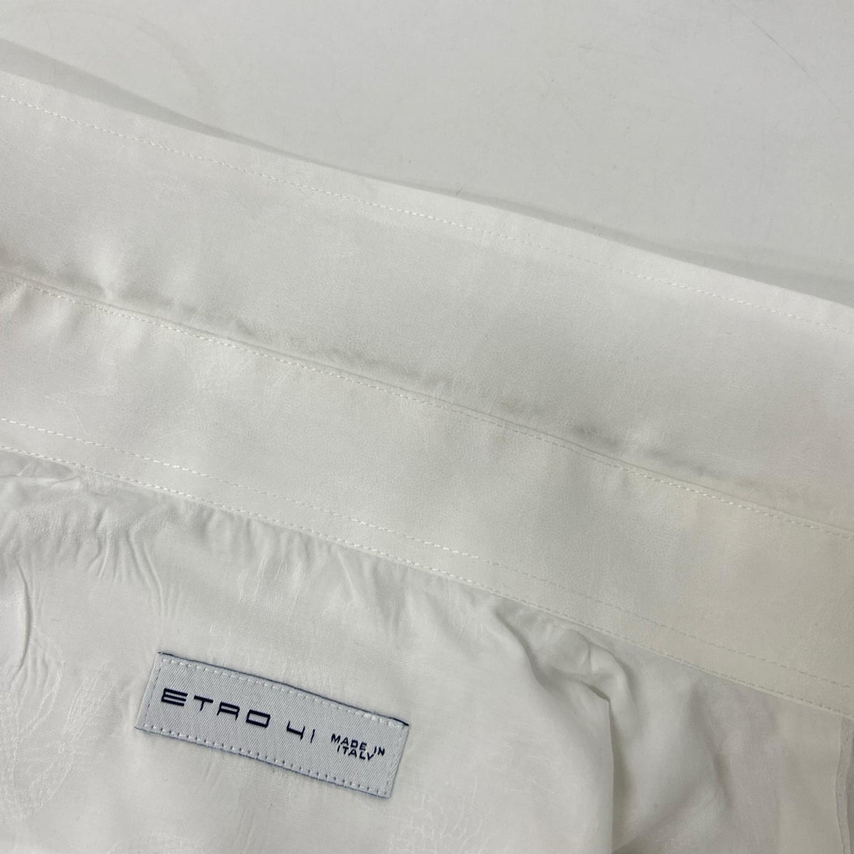ETRO エトロ 171-1K528-6137 ホワイト コットン 総柄 半袖シャツ トップス