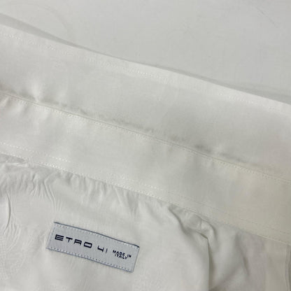 ETRO エトロ 171-1K528-6137 ホワイト コットン 総柄 半袖シャツ トップス