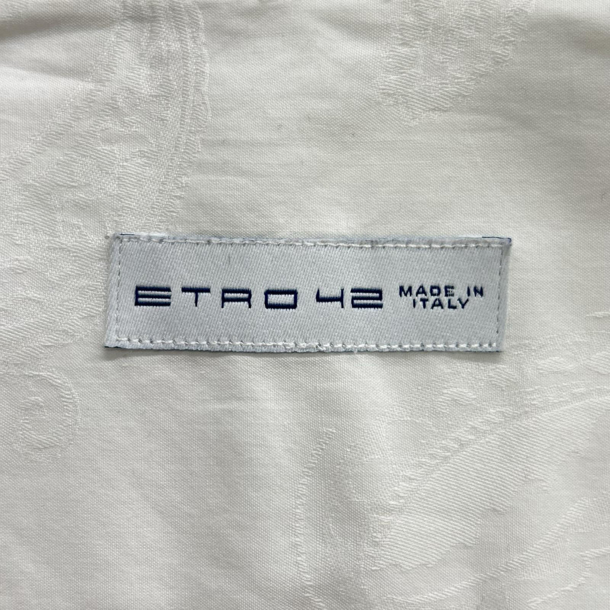ETRO エトロ 161-1K320-6227 ホワイト コットン ペイズリー ドレスシャツ トップス