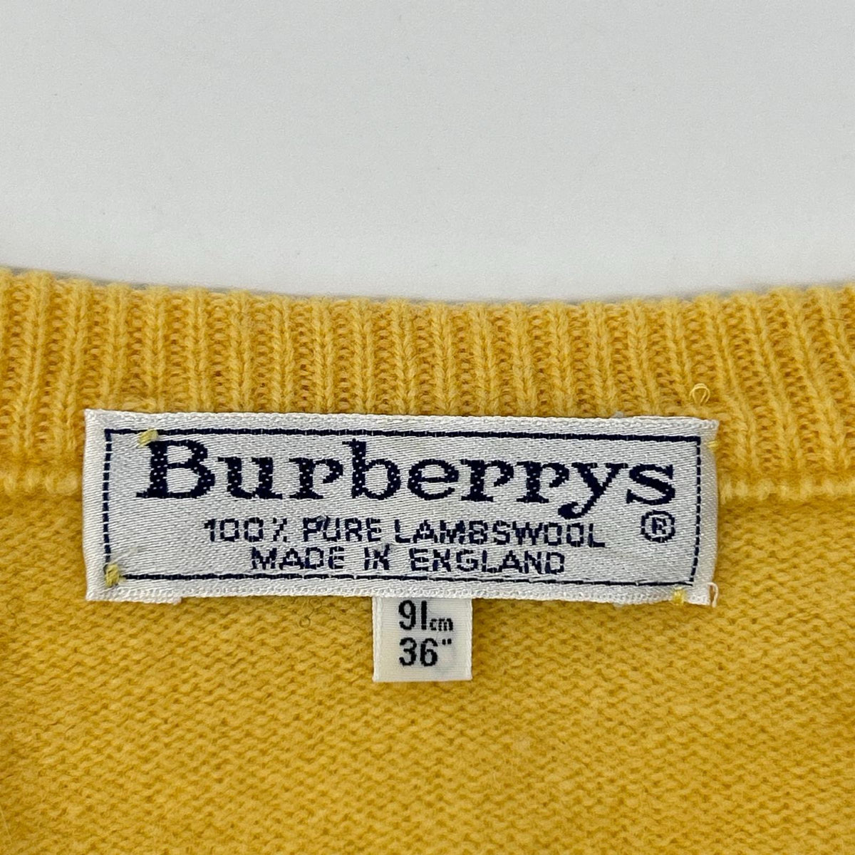 Burberry's バーバリーズ イエロー スコットランド製 ウール セーター トップス