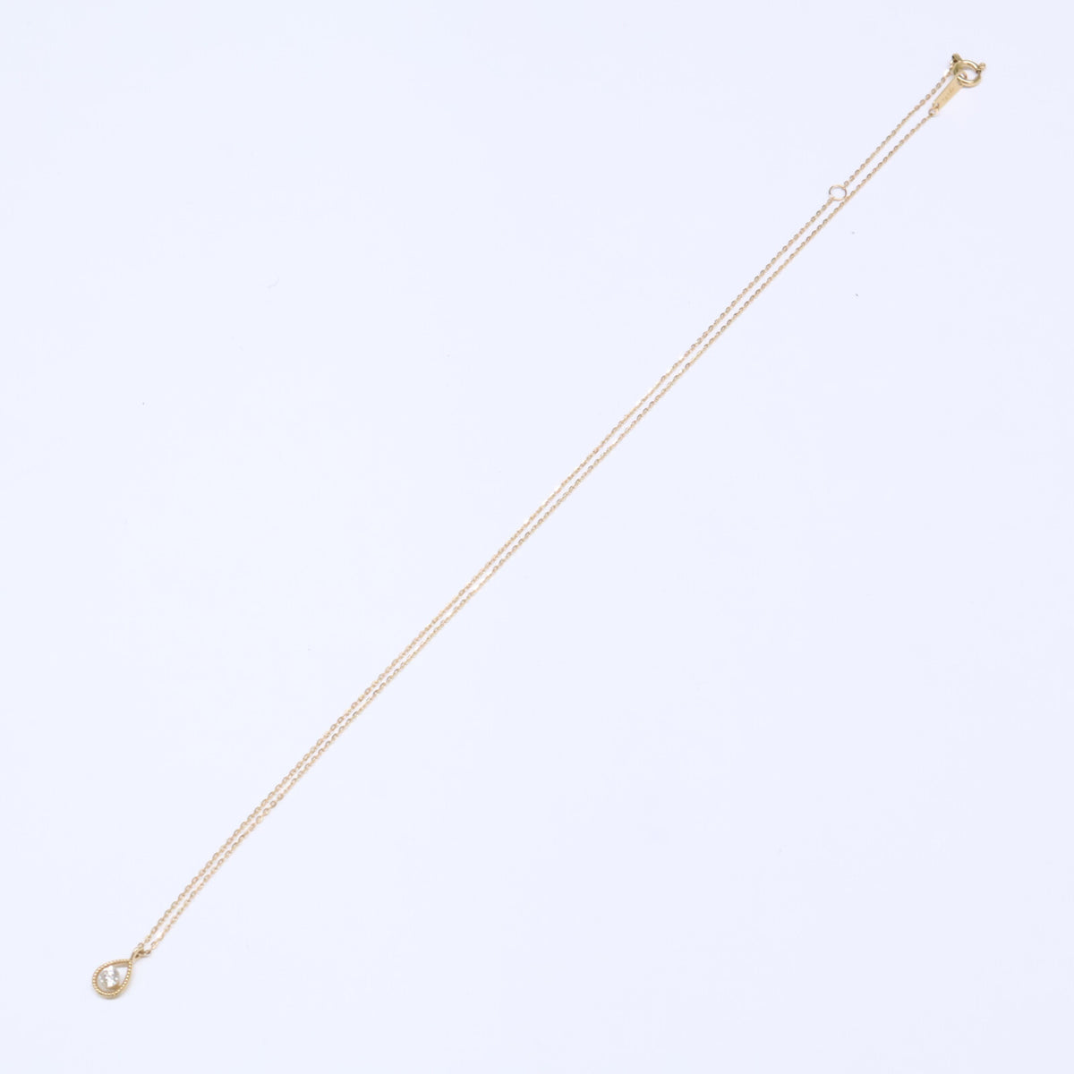 agete アガット 【美品】10254116861 K18 0.08 ダイヤモンド ネックレス