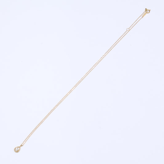agete アガット 【美品】10254116861 K18 0.08 ダイヤモンド ネックレス