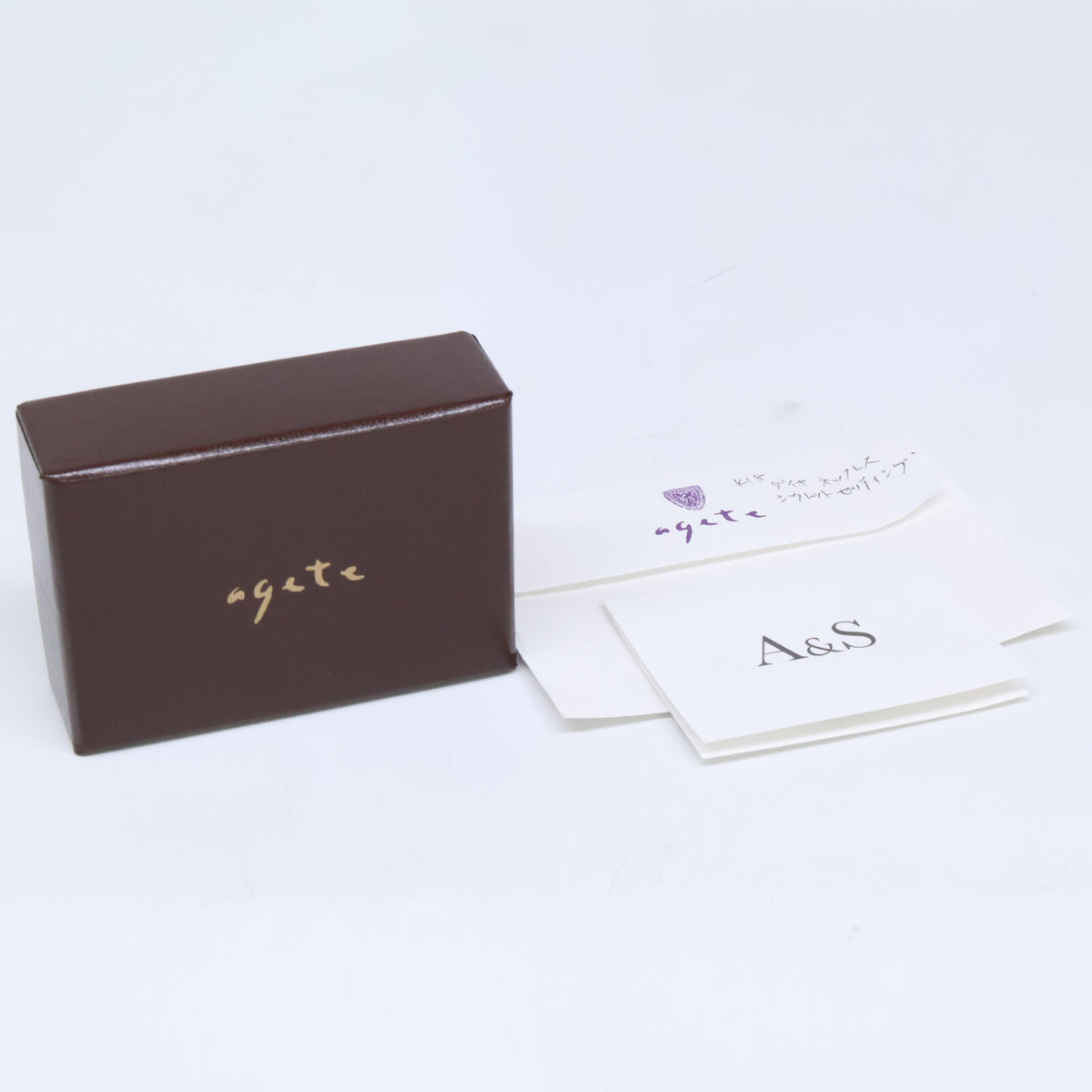 agete アガット 【美品】10254116861 K18 0.08 ダイヤモンド ネックレス
