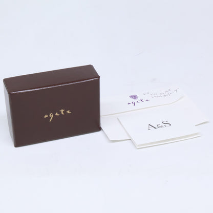 agete アガット 【美品】10254116861 K18 0.08 ダイヤモンド ネックレス