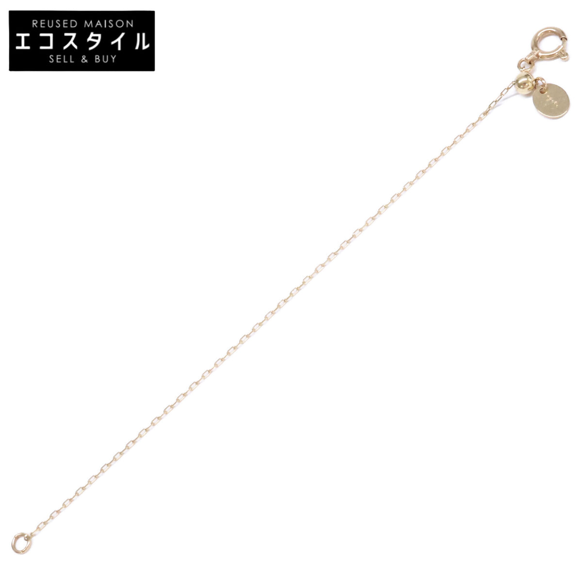 agete アガット 【美品】10173129011 K10YG アジャスターチェーン ネックレス用 ネックレス