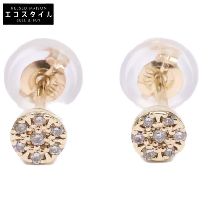 agete アガット 【美品】10174112142 K10 0.02刻印 ダイヤモンド ピアス