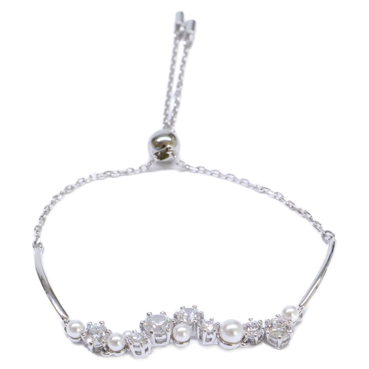 SWAROVSKI スワロフスキー 【美品】Constella クリスタルパール キュービックジルコニア プルクロージャー式 ブレスレット