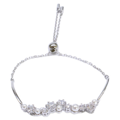 SWAROVSKI スワロフスキー 【美品】Constella クリスタルパール キュービックジルコニア プルクロージャー式 ブレスレット