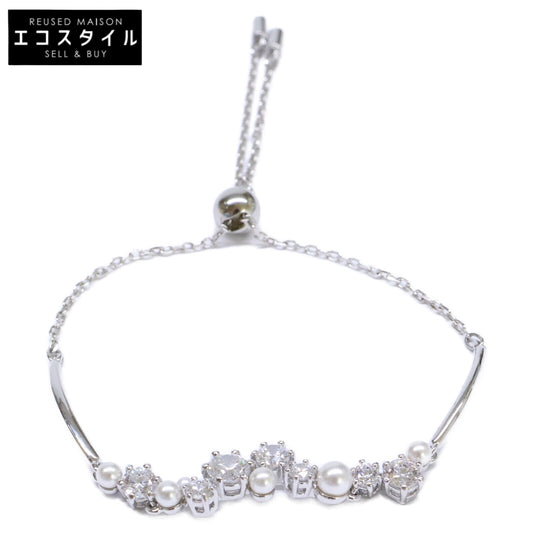 SWAROVSKI スワロフスキー 【美品】Constella クリスタルパール キュービックジルコニア プルクロージャー式 ブレスレット