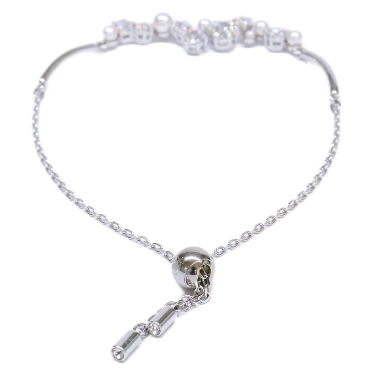 SWAROVSKI スワロフスキー 【美品】Constella クリスタルパール キュービックジルコニア プルクロージャー式 ブレスレット