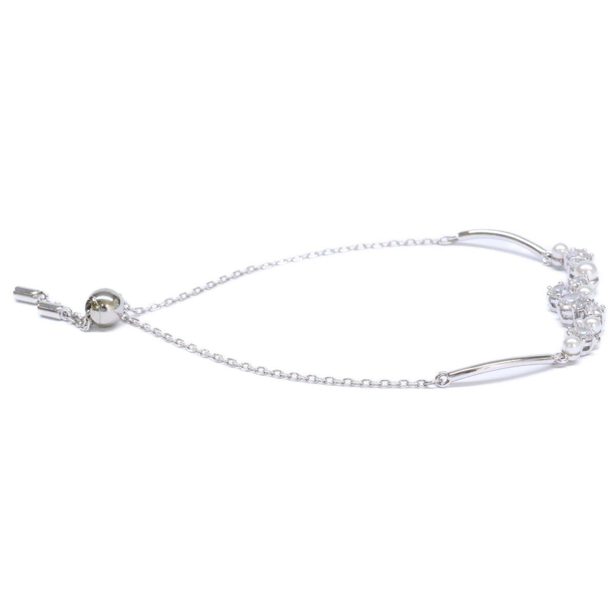 SWAROVSKI スワロフスキー 【美品】Constella クリスタルパール キュービックジルコニア プルクロージャー式 ブレスレット