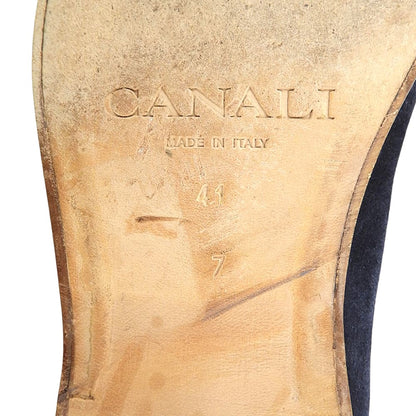 CANALI カナーリ スエード ビット金具 ローファー シューズ メンズ ネイビー 41 シューズ