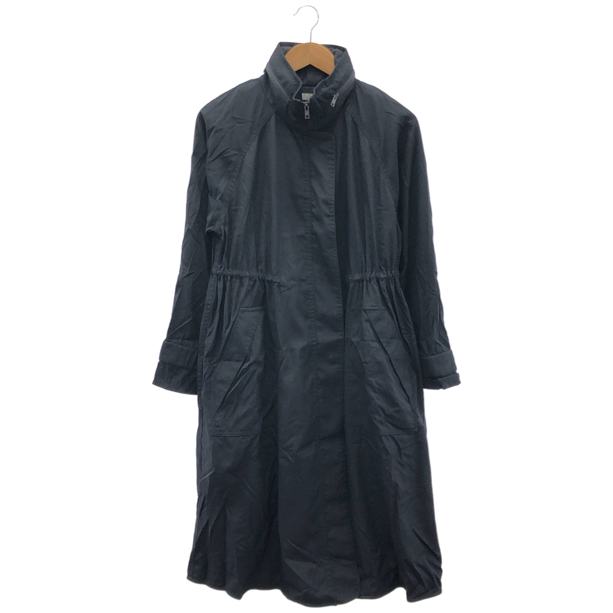 theory luxe セオリーリュクス ネイビー キュプラ ロングコート トップス