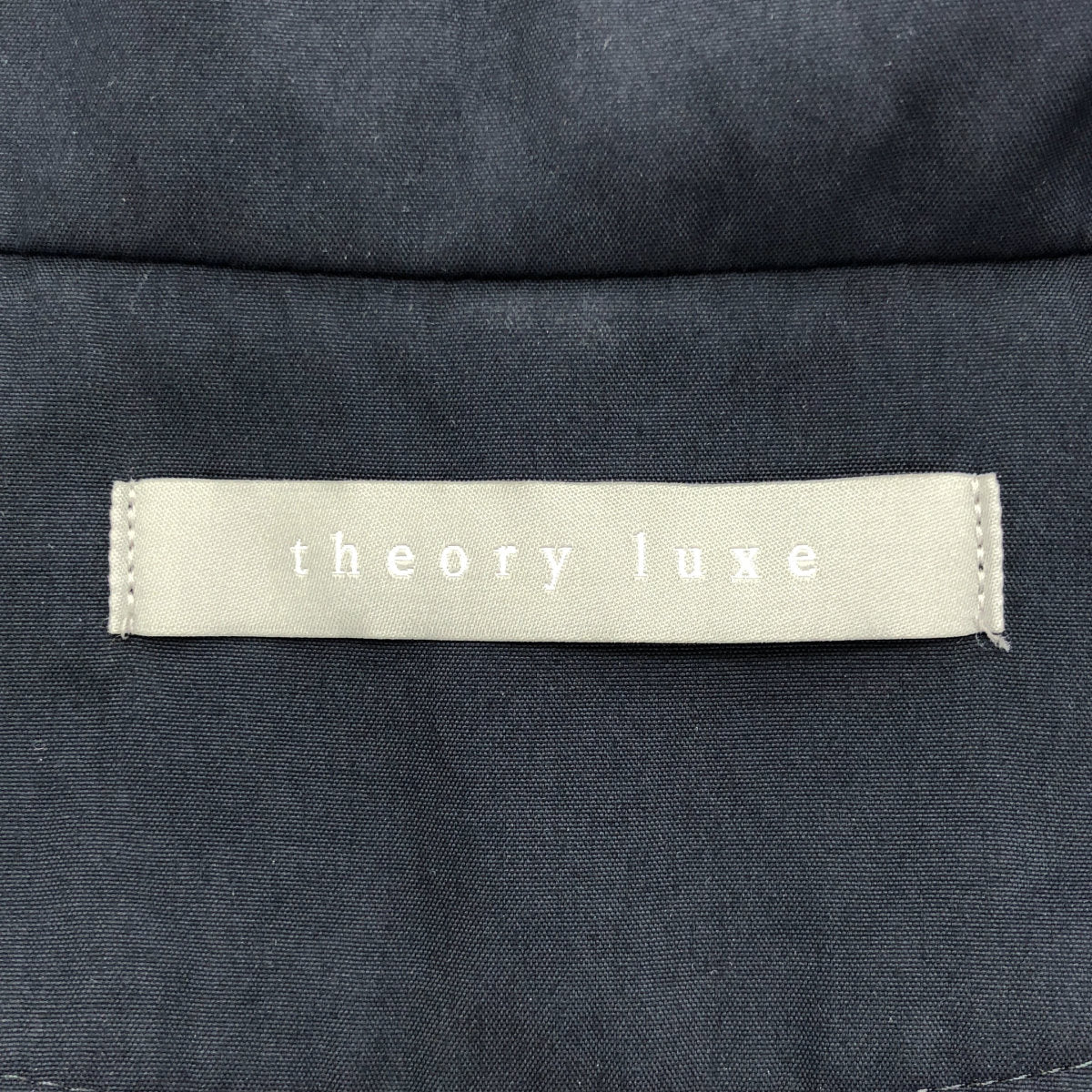 theory luxe セオリーリュクス ネイビー キュプラ ロングコート トップス