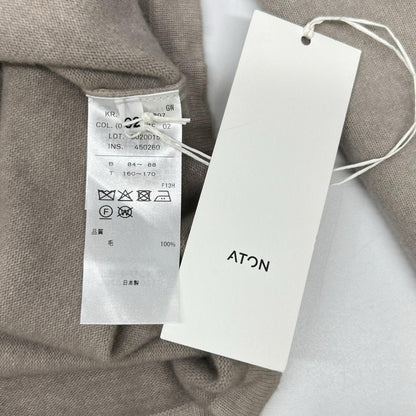 ATON エイトン KRAGGW0807 ベージュ VINTAGE KNIT スキッパーポロセーター トップス