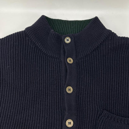 BrooksBrothers ブルックスブラザーズ ネイビー メリノウール ポケット リブ編み ニット トップス
