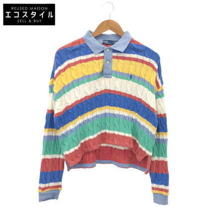 POLObyRalphLauren ポロラルフローレン マルチカラー ボーダー ケーブルニット ポロシャツ トップス