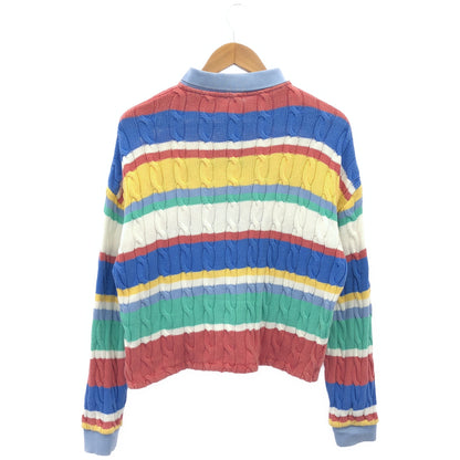 POLObyRalphLauren ポロラルフローレン マルチカラー ボーダー ケーブルニット ポロシャツ トップス