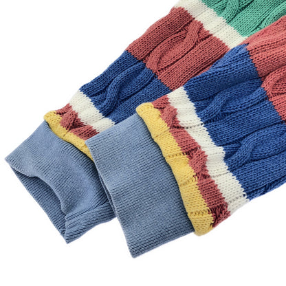 POLObyRalphLauren ポロラルフローレン マルチカラー ボーダー ケーブルニット ポロシャツ トップス