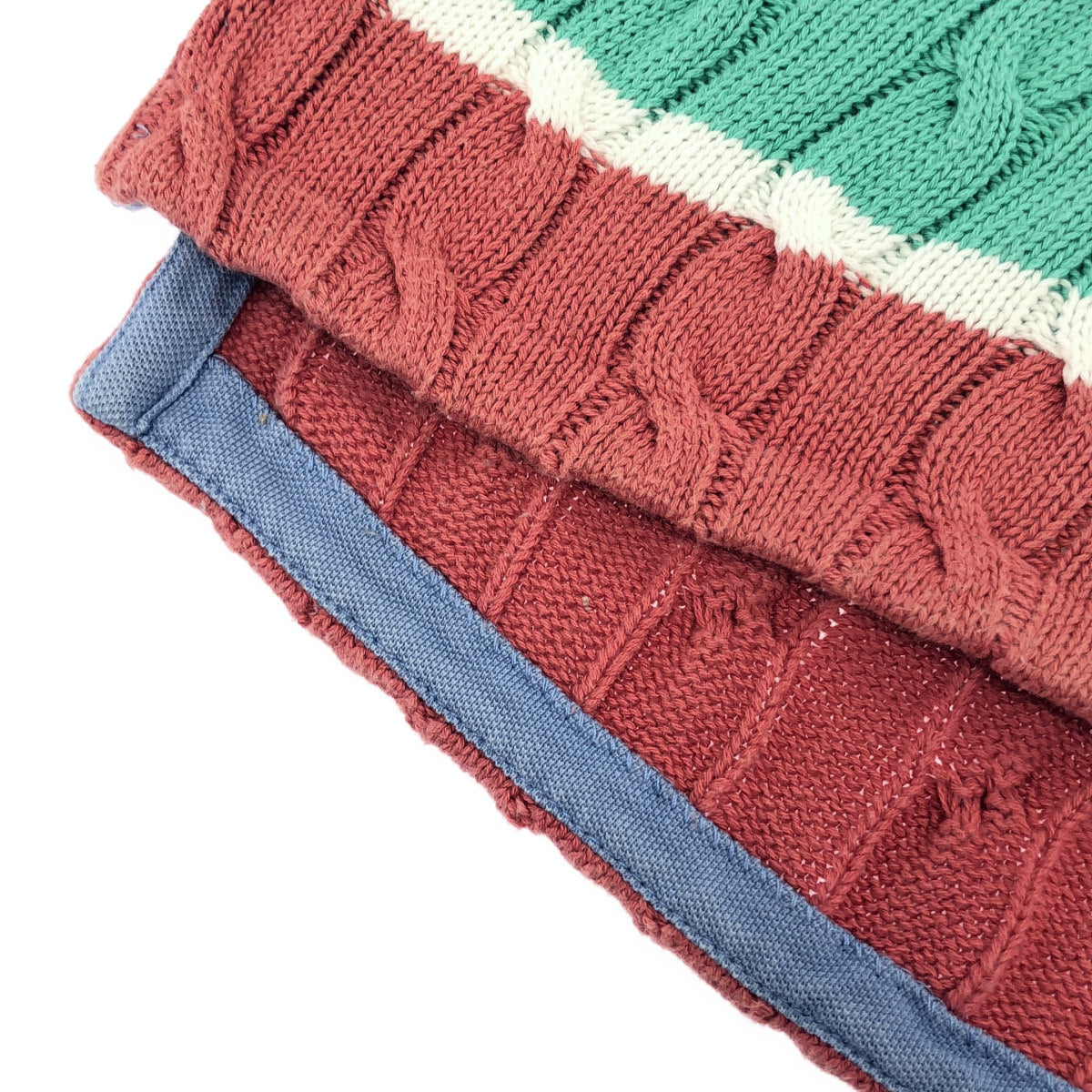 POLObyRalphLauren ポロラルフローレン マルチカラー ボーダー ケーブルニット ポロシャツ トップス
