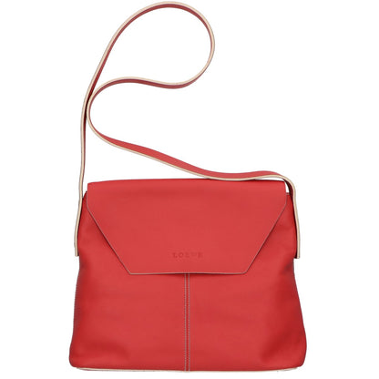 LOEWE ロエベ 美品 レザー ロゴ フラップ ショルダーバッグ