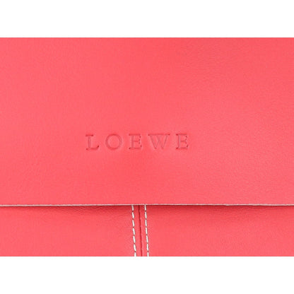 LOEWE ロエベ 美品 レザー ロゴ フラップ ショルダーバッグ