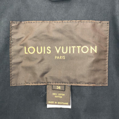 LOUIS VUITTON ルイヴィトン ブラック カラーステッチ コットン マッキントッシュコート トップス
