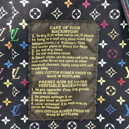 LOUIS VUITTON ルイヴィトン ブラック カラーステッチ コットン マッキントッシュコート トップス