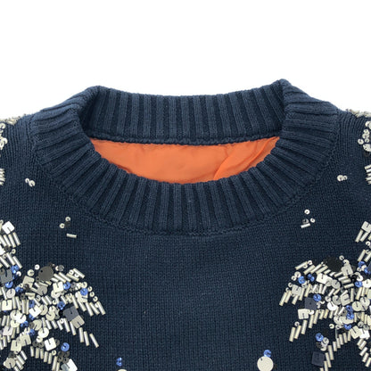 sacai サカイ 20-04857 スパンコール MA-1 ドッキングニットトップス トップス