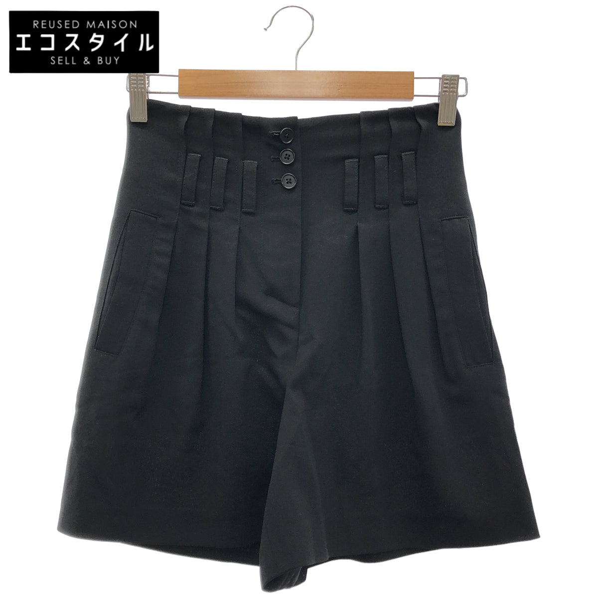 ALEXANDER WANG アレキサンダーワン 028-63006 ブラック ウール ショートパンツ ボトムス