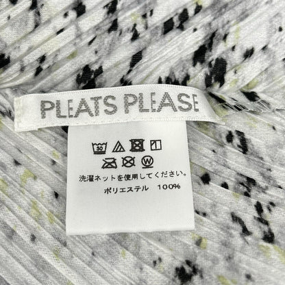 PLEATS PLEASE プリーツプリーズ PP71-JK202 ホワイト マーブル ノースリーブカットソー トップス