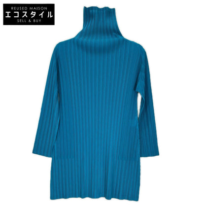 PLEATS PLEASE プリーツプリーズ PP63-T354 ブルー ハイネック 長袖カットソー トップス