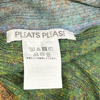 PLEATS PLEASE プリーツプリーズ PP23-FK323 ブルーマルチ MIXING RIB ハイネック 長袖カットソー トップス
