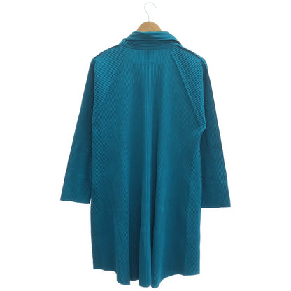 MeISSEYMIYAKE ミーイッセイミヤケ MI14KJ638 ブルー プリーツ加工 長袖シャツ トップス