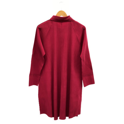 MeISSEYMIYAKE ミーイッセイミヤケ MI14KJ638 レッド プリーツ加工 長袖シャツ トップス