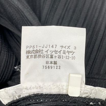 PLEATS PLEASE プリーツプリーズ PP51-JJ147 ブラック オープンカラー プリーツブラウス トップス
