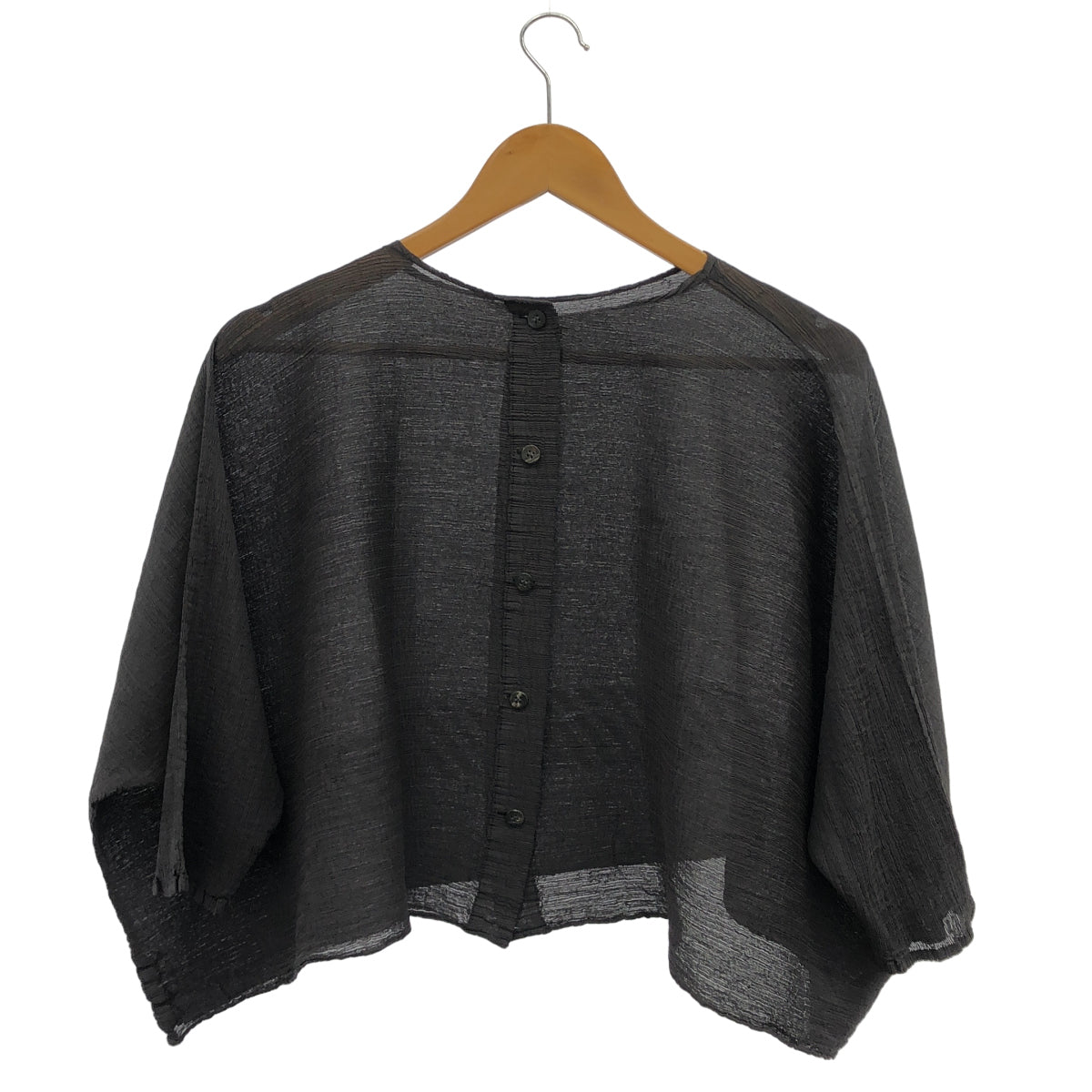 MeISSEYMIYAKE ミーイッセイミヤケ MI83FO732 グレー ワッシャー シャツ ブラウス トップス