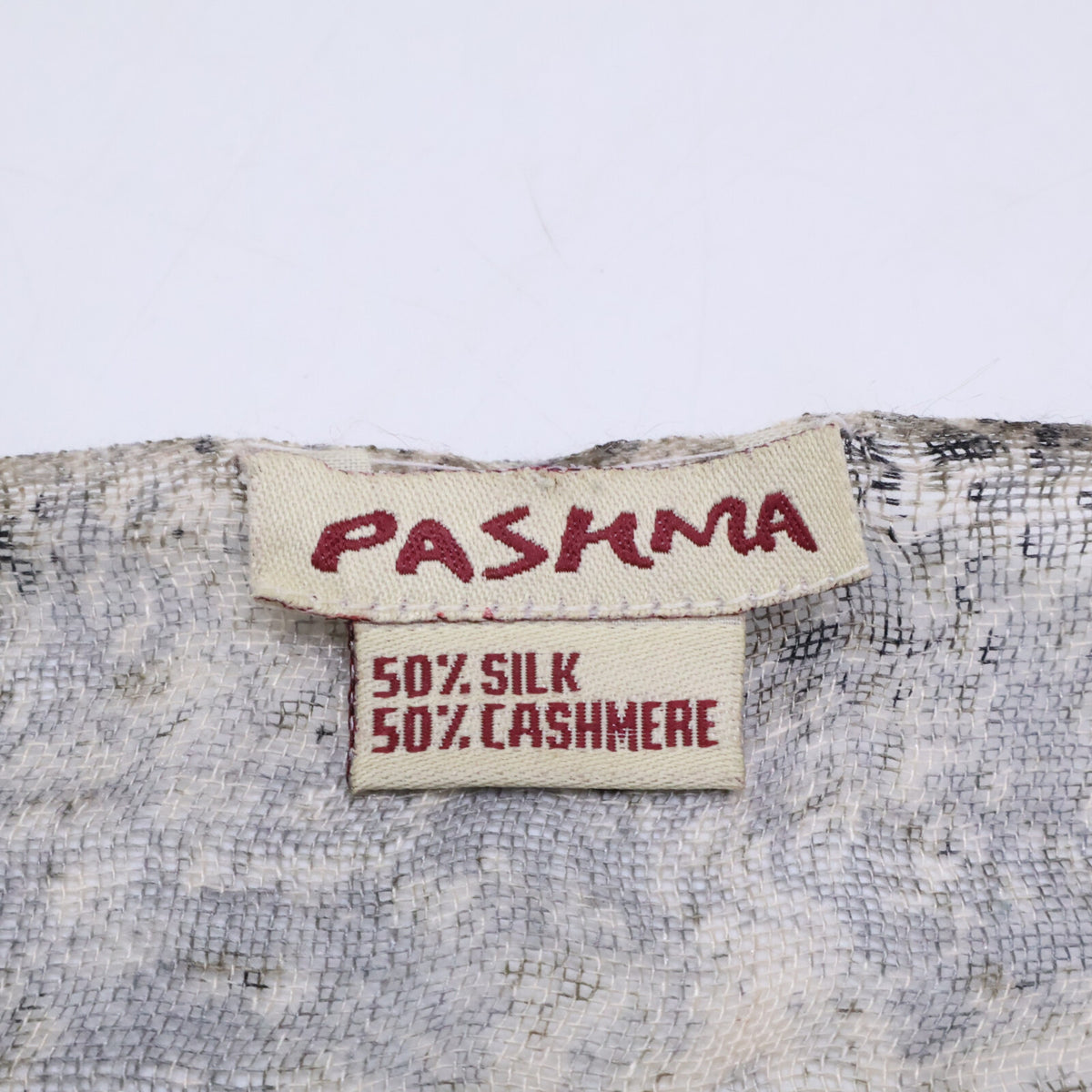 PASHMA パシュマ 【新品同様】総柄 シルク/カシミヤ ストール