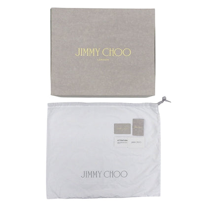 JIMMY CHOO ジミーチュウ 美品 PIMLICOS EMG レザー 裏地カモフラ スター エンボス プムリコ トートバッグ レディース ブラック トートバッグ