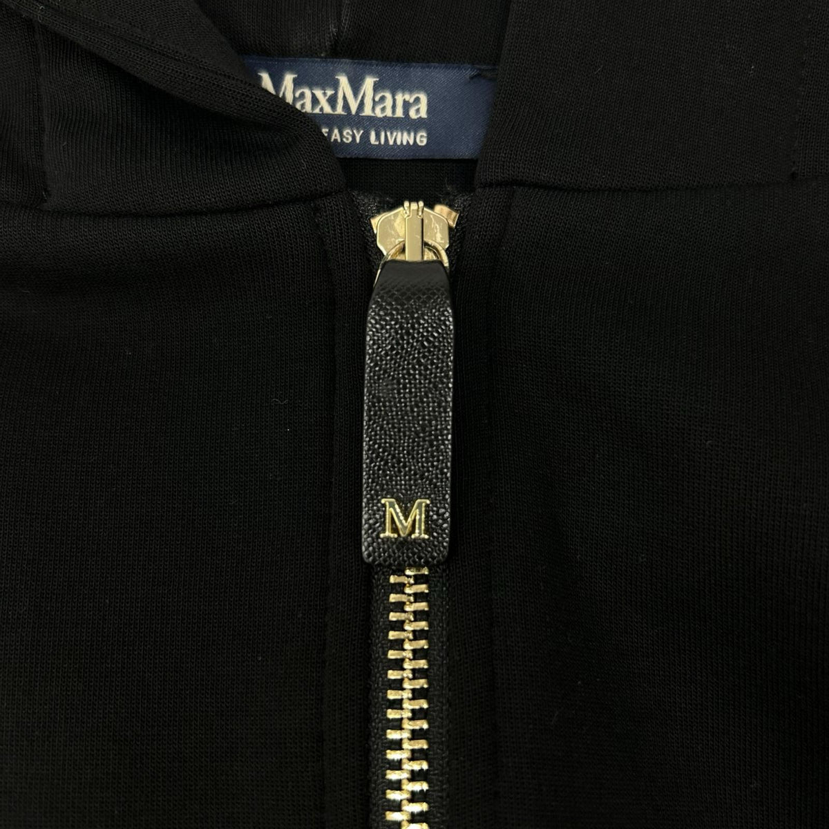 S MaxMara エスマックスマーラ 2429916011 ブラック DOPPIA ロゴ刺繍 ジップ パーカー トップス