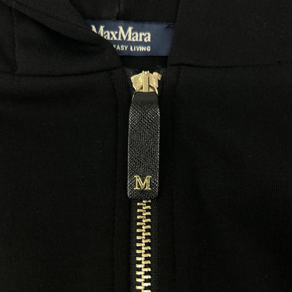 S MaxMara エスマックスマーラ 2429916011 ブラック DOPPIA ロゴ刺繍 ジップ パーカー トップス