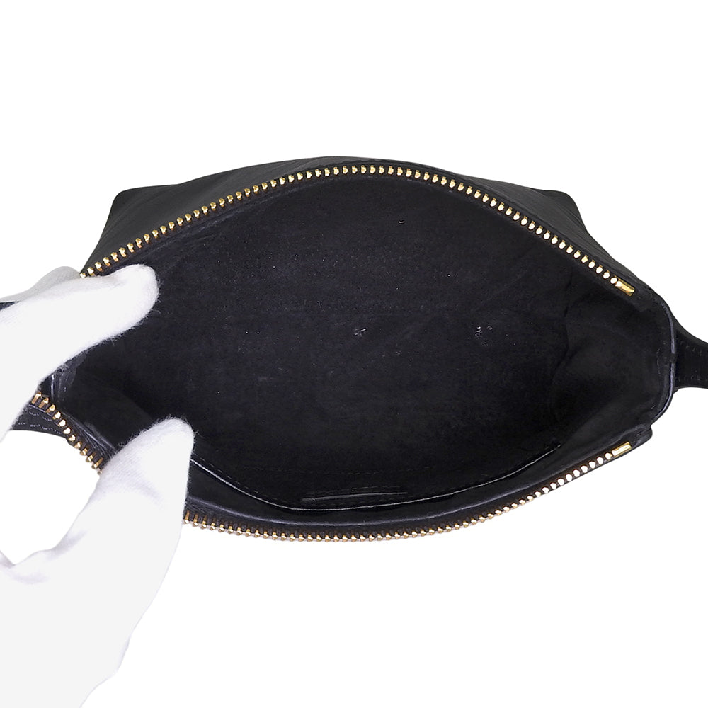 HIROFU ヒロフ 美品 アルテ レザー ショルダーバッグ S 本革 ミニバッグ ショルダーバッグ レディース ブラック P25-10525 ショルダーバッグ