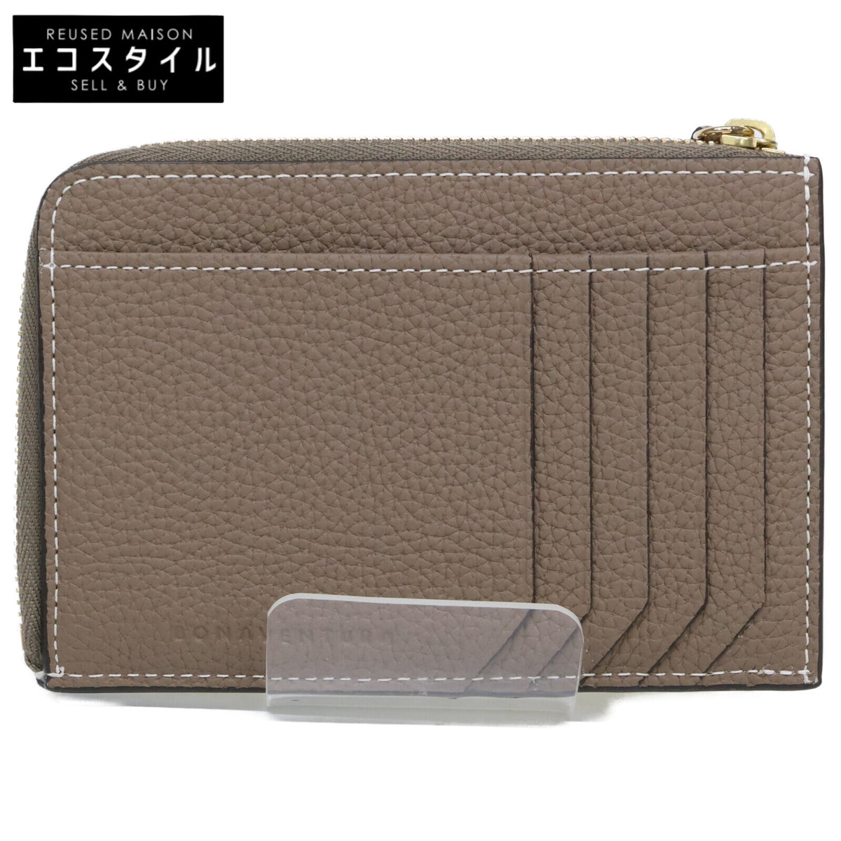 BONAVENTURA ボナベンチュラ 【美品】BWAT34-ETYE エンベロープ ミニジップ ウォレット シュリンクレザー コインケース