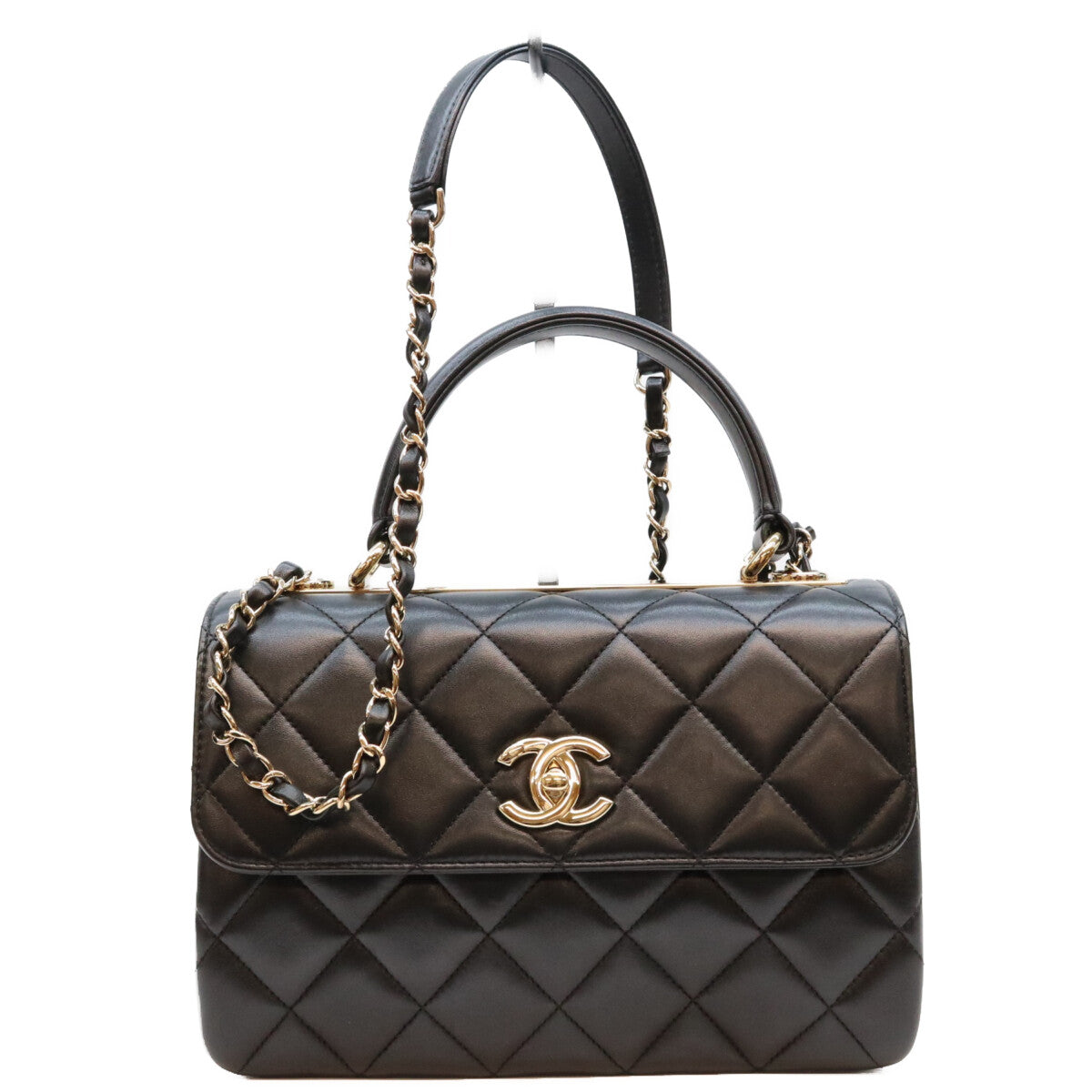 CHANEL シャネル A92236 黒 ラム G金具 トレンディCC スモール ショルダーバッグ ショルダーバッグ