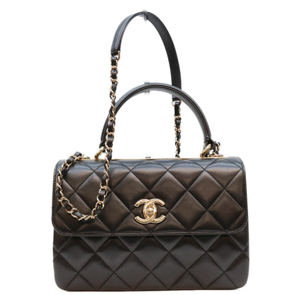 CHANEL シャネル A92236 黒 ラム G金具 トレンディCC スモール ショルダーバッグ ショルダーバッグ