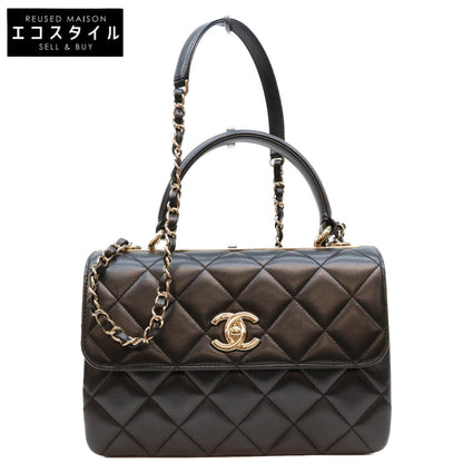 CHANEL シャネル A92236 黒 ラム G金具 トレンディCC スモール ショルダーバッグ ショルダーバッグ