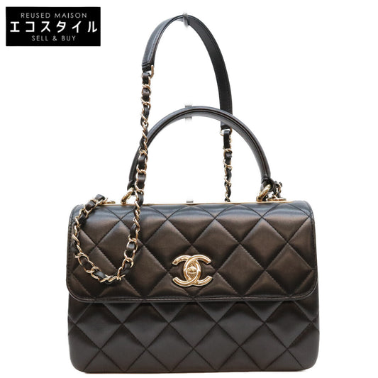 CHANEL シャネル A92236 黒 ラム G金具 トレンディCC スモール ショルダーバッグ ショルダーバッグ