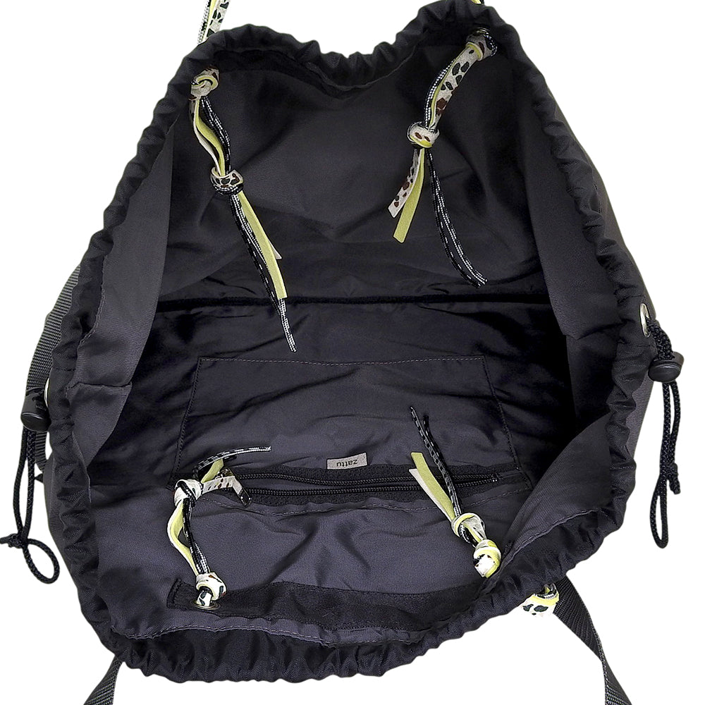 ZATTU ザッツ PATA-LQ ナイロン 巾着 2WAYバッグ トートバッグ メンズ グレー ZU2210075 トートバッグ
