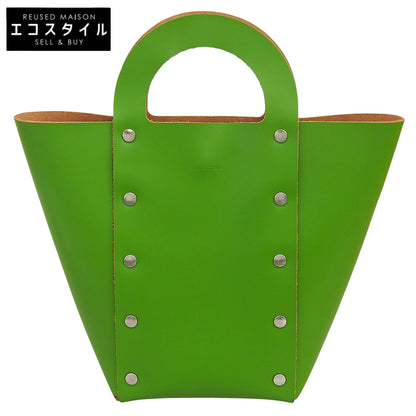 Hender Scheme エンダースキーマ 美品 assemble daikei hand bag s レザー ハンドバッグ レディース グリーン ハンドバッグ